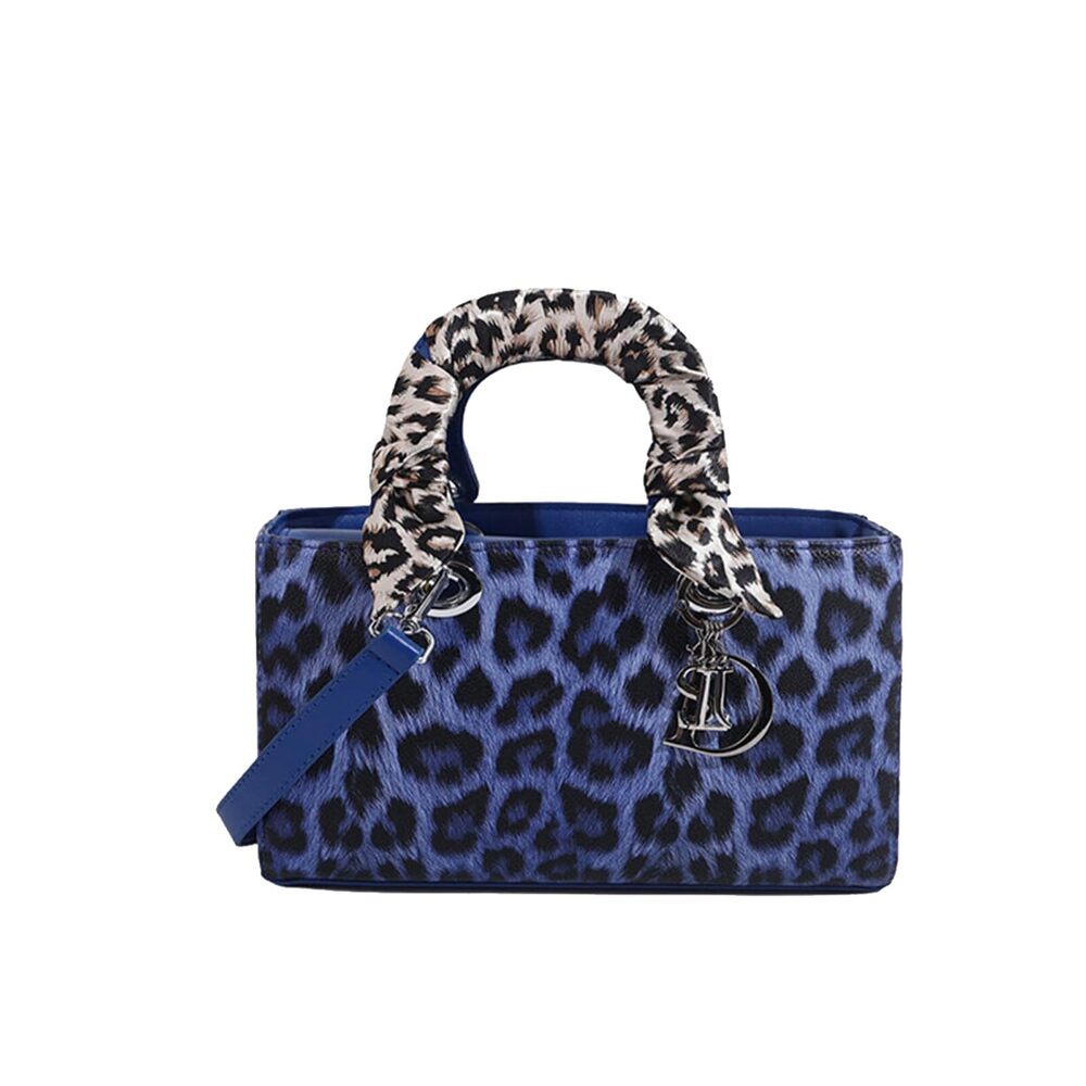 1107 Leopard Print Handbag - PU Leather Shoulder Bag Waterproof Crossbody